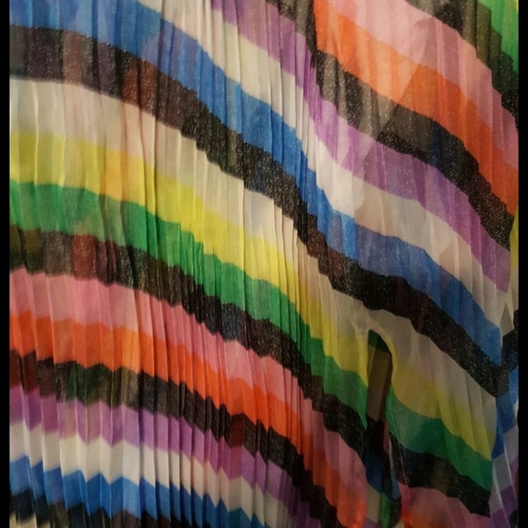 Rainbow maxi skirt with slit - Picture 2 of 5